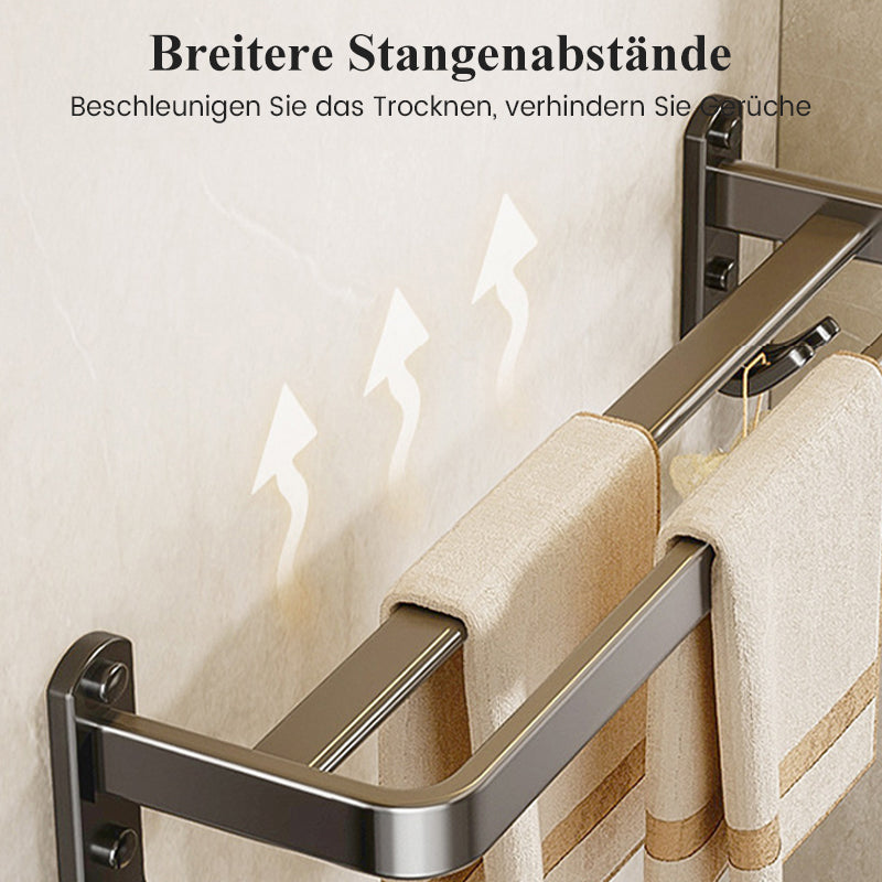 ⏳Begrenzte Zeit 50% Rabatt💥Klappbarer Handtuchhalter zur Wandmontage mit Haken