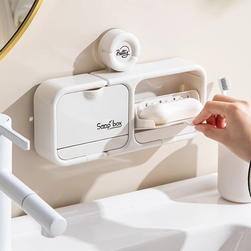 🧼 Wandseifenschale mit Saugnapf und Klappdeckel 💦