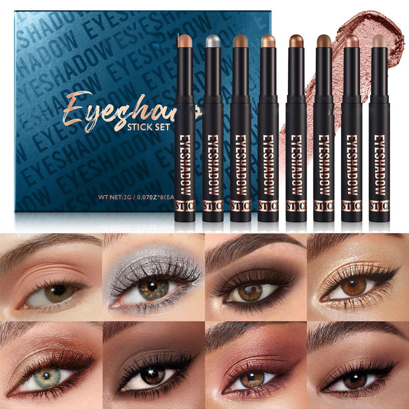 🔥Black-Friday-Mega-Angebot – 50 % Rabatt!🔥Wasserdichter Langhaltiger Lidschatten-Stift-Set