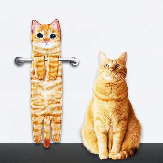 ⏰Nur für kurze Zeit 50 % Rabatt🔥Süßes Katzen-Handtuch😺🐾