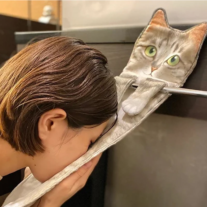 ⏰Nur für kurze Zeit 50 % Rabatt🔥Süßes Katzen-Handtuch😺🐾