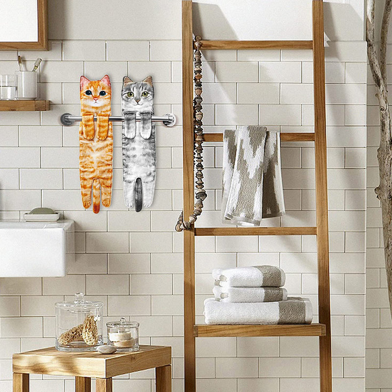 ⏰Nur für kurze Zeit 50 % Rabatt🔥Süßes Katzen-Handtuch😺🐾
