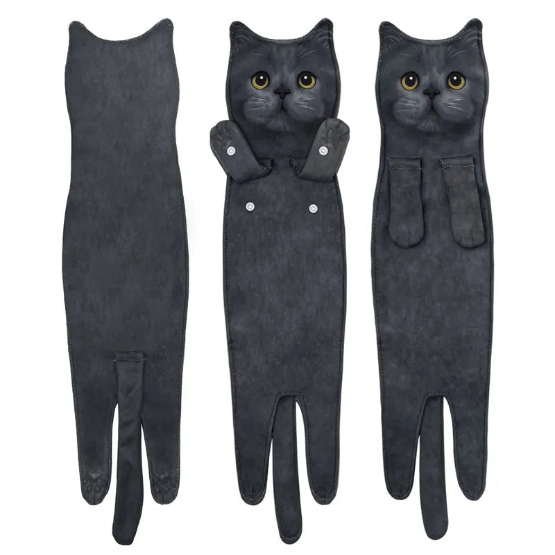 ⏰Nur für kurze Zeit 50 % Rabatt🔥Süßes Katzen-Handtuch😺🐾
