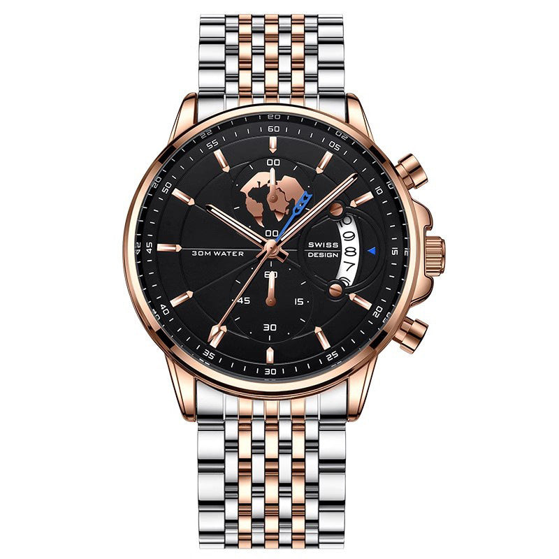 📢📢60 % Rabatt!!! 🎅Herrenuhr mit Globusmotiv im maritimen Stil