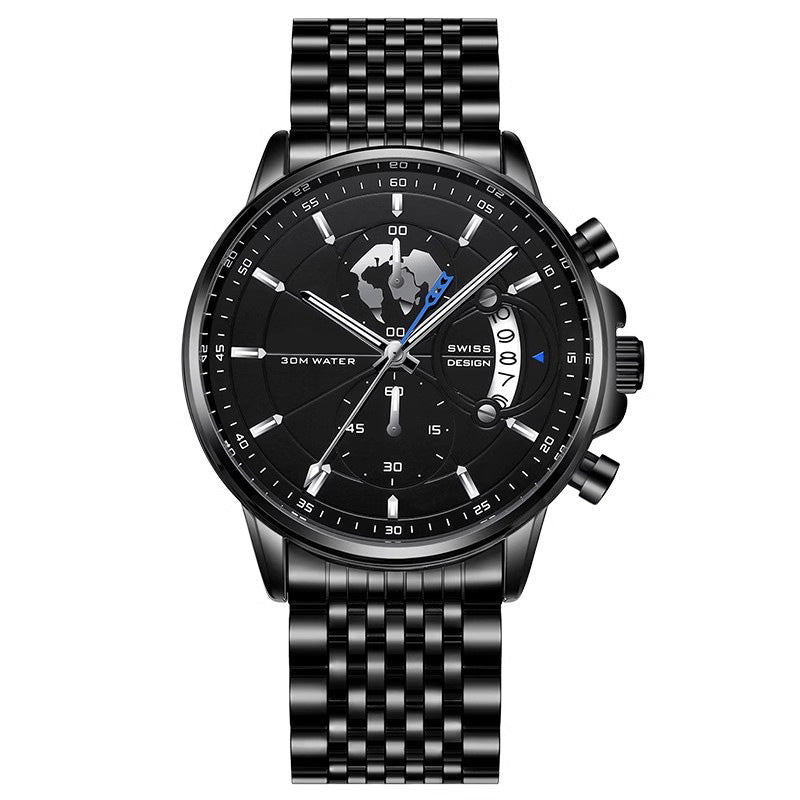 📢📢60 % Rabatt!!! 🎅Herrenuhr mit Globusmotiv im maritimen Stil