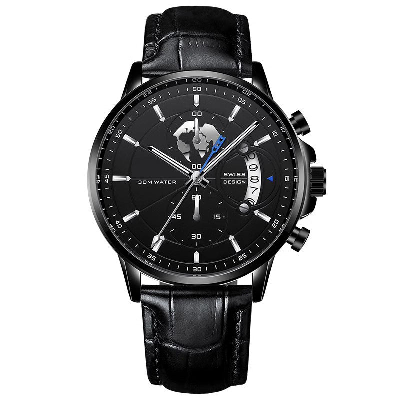 📢📢60 % Rabatt!!! 🎅Herrenuhr mit Globusmotiv im maritimen Stil