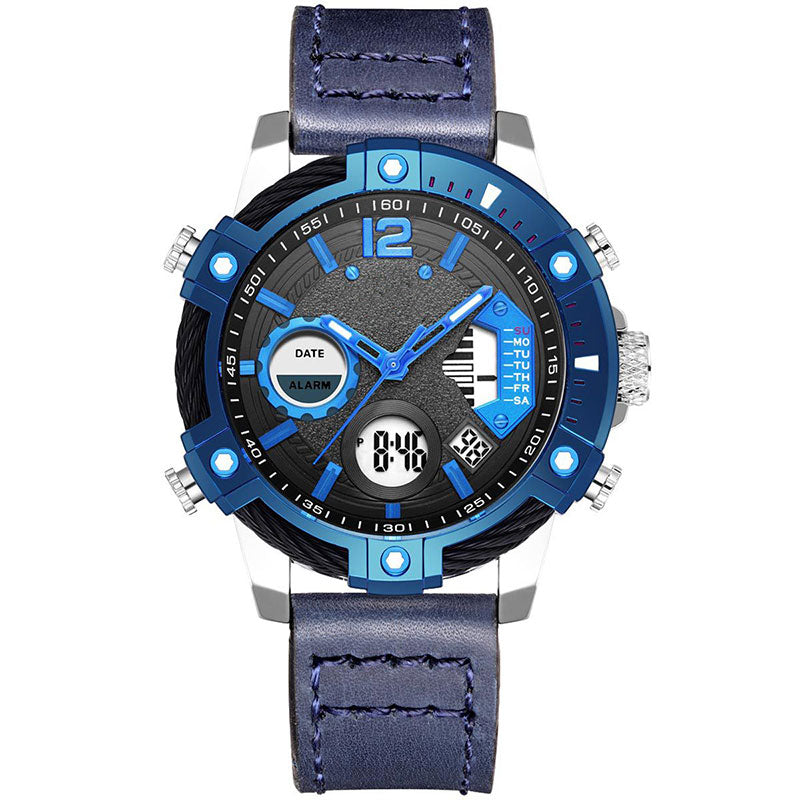 ⌚Multifunktionale Herren-Quarz-Sportuhr mit zwei Displays, wasserdicht bis 3 ATM