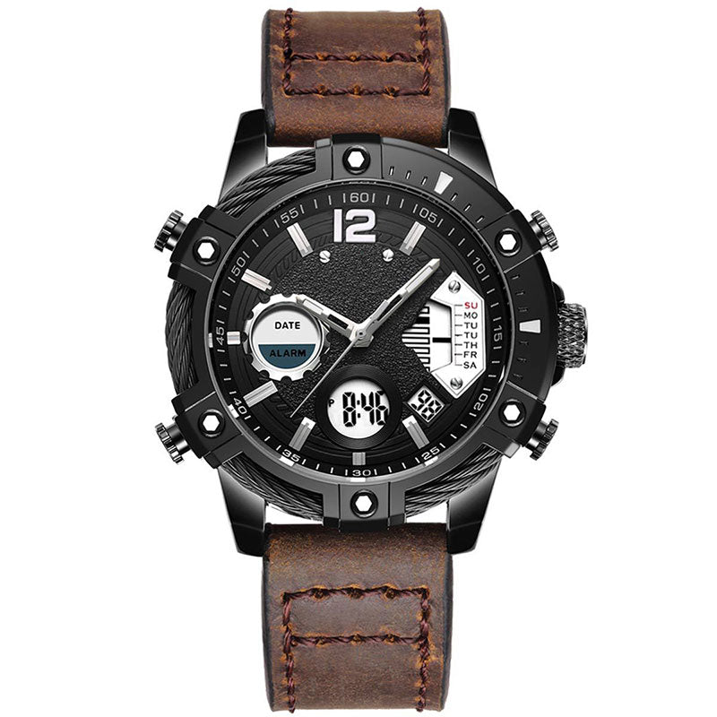 ⌚Multifunktionale Herren-Quarz-Sportuhr mit zwei Displays, wasserdicht bis 3 ATM