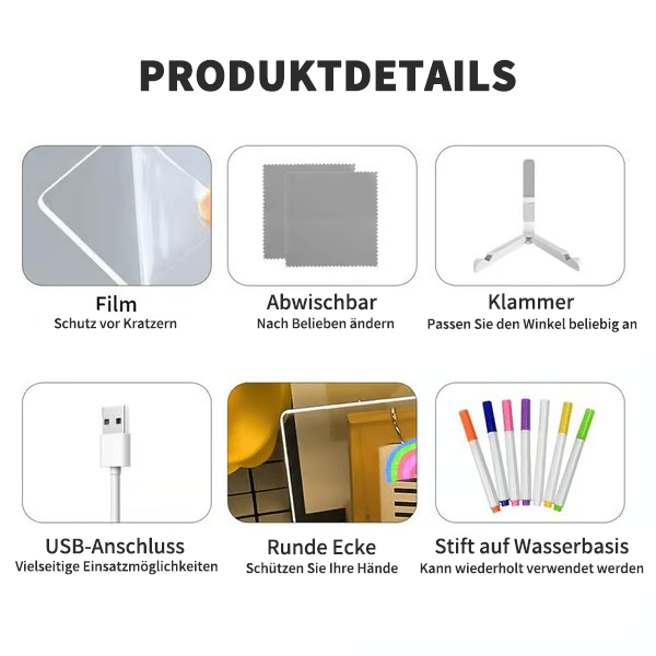 🎄Weihnachtsaktion 50% Rabatt🎁Kreatives wiederbeschreibbares Acryl-LED-Nachrichtenschild