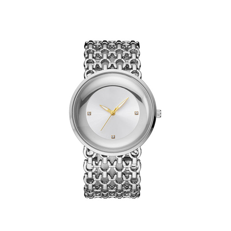 ⌚👑 Luxuriöse runde Armbanduhr Modische Damenarmbanduhr