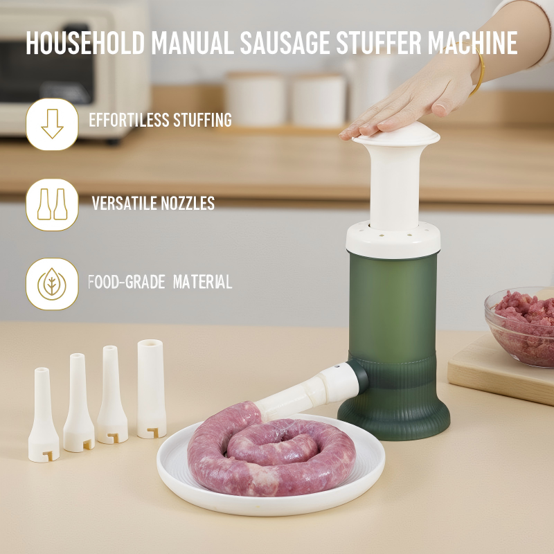 ⏰🎅Weihnachts-Sonderangebot: 50 % Rabatt🎁🌭 Manuelle Wurstfüllmaschine für den Haushalt✨