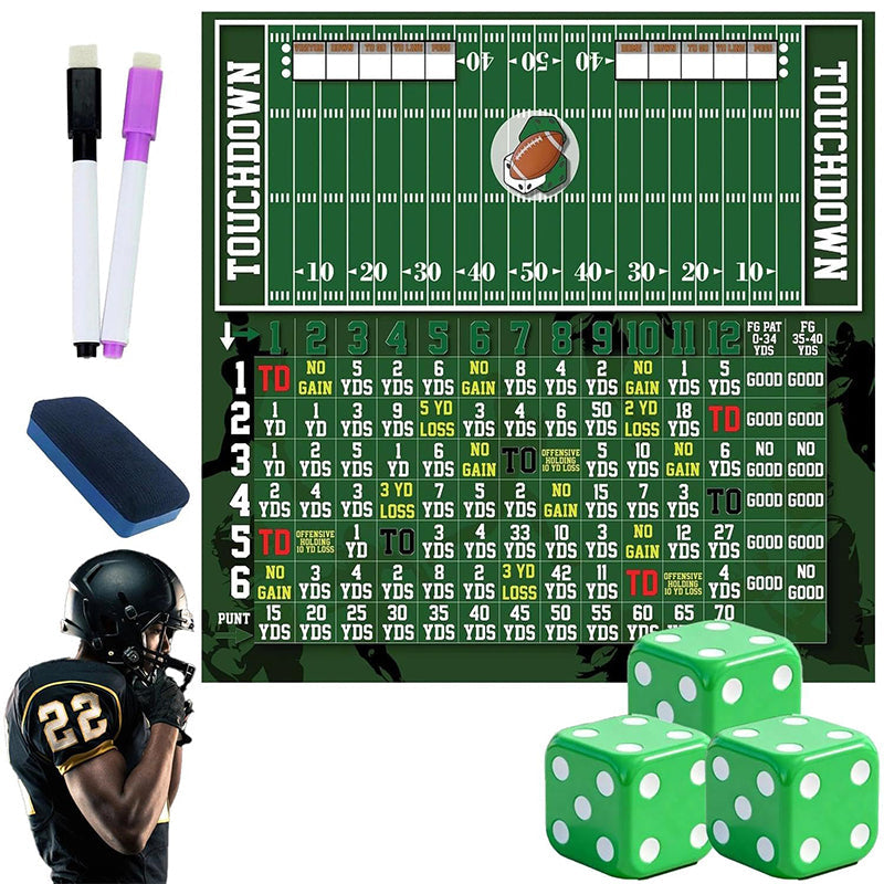 🎄Befristetes Weihnachts-Sonderangebot mit 50% Rabatt🎁✨Lustiges hölzernes Fußball Würfelspiel Set