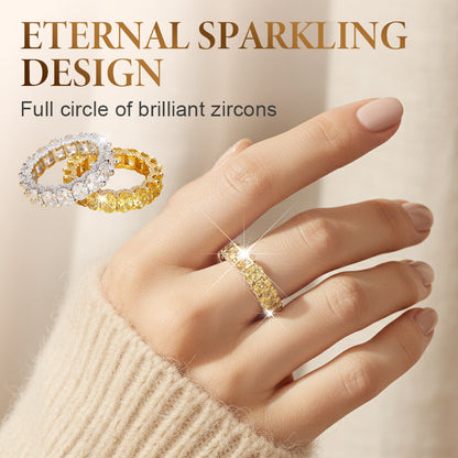 💎Modischer Mémoire-Ring mit glitzernden Zirkonia-Steinen💎