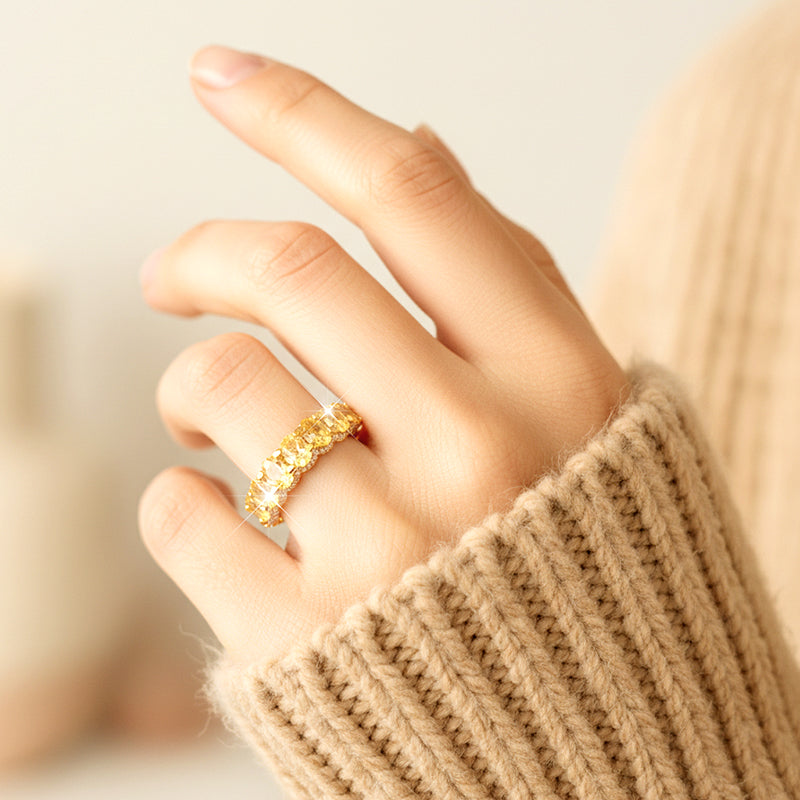 💎Modischer Mémoire-Ring mit glitzernden Zirkonia-Steinen💎