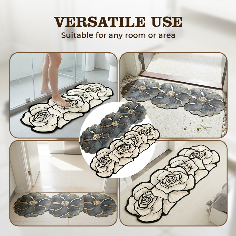 🔥Solange der Vorrat reicht 50 % Rabatt!🎉Blumenmuster-Schnelltrocknende Badematte