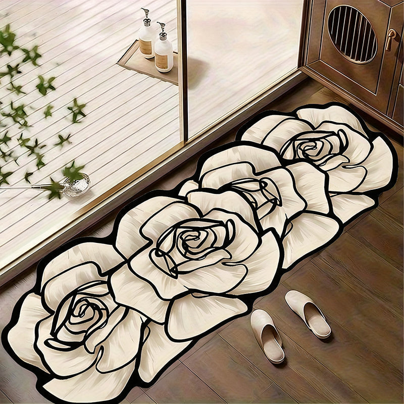 🔥Solange der Vorrat reicht 50 % Rabatt!🎉Blumenmuster-Schnelltrocknende Badematte