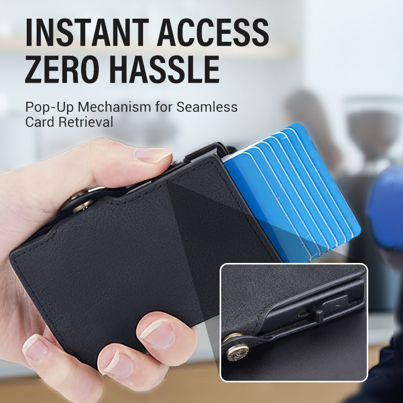 Ledergeldbörse mit Magnetverschluss und RFID-Blockierung. Herrengeldbörse mit Magnetverschluss