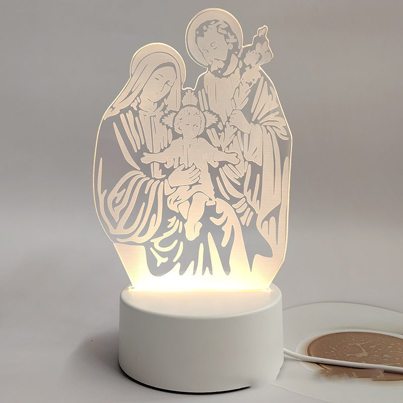 🎅 Das perfekte Weihnachtsgeschenk – Bis zu 49 % Rabatt 🙏 Inspirierende LED-Nachtlampe aus Acryl mit religiösem Motiv ✝️ Gebetslampe für Jungfrauen