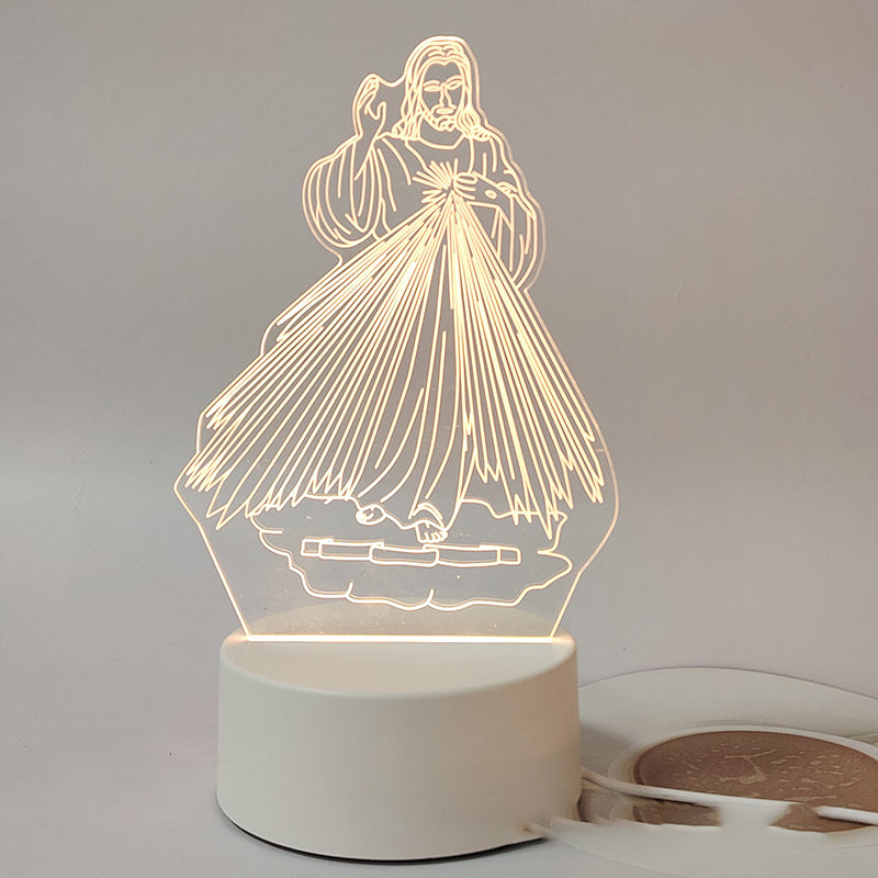 🎅 Das perfekte Weihnachtsgeschenk – Bis zu 49 % Rabatt 🙏 Inspirierende LED-Nachtlampe aus Acryl mit religiösem Motiv ✝️ Gebetslampe für Jungfrauen