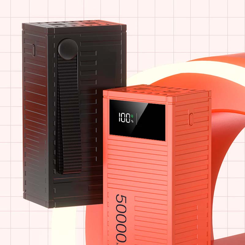 Schnellladende Powerbank mit digitaler Anzeige