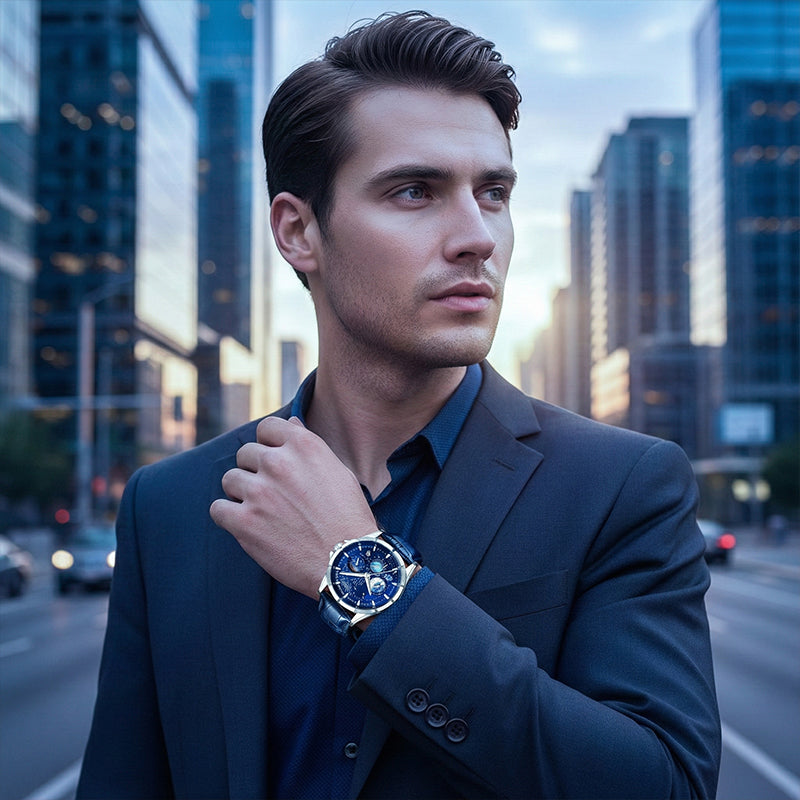 🎄 Weihnachtsangebot – Immer 50% RABATT! 🌌 Herrenuhr Leuchtender Sternenhimmel: Kosmisches Sternenzifferblatt – Nachtleuchten + Chronograph für Stil & Praxis am Handgelenk! ⌚