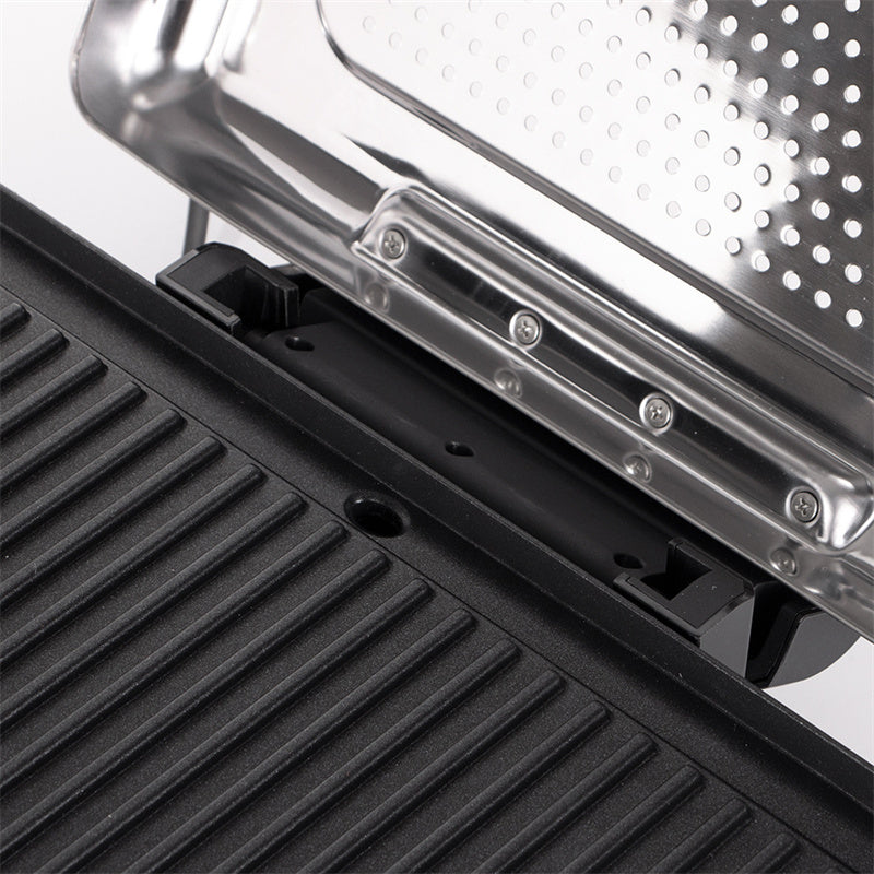 🔈🔈 Rabatt am letzten Tag – 60 % Rabatt 🔥2200W Rauchfreier Indoors Grill mit Antihaft-Grillplatte