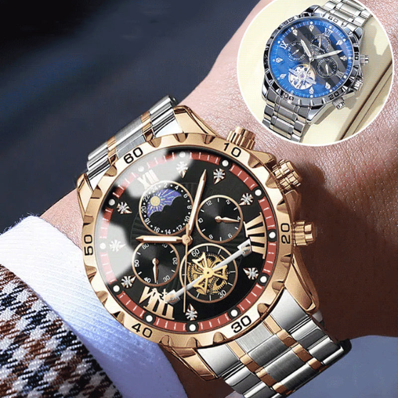 Men's Luminous Waterproof Flywheel Quartz Watch🔥Letzter Tag mit 50 % Rabatt🔥