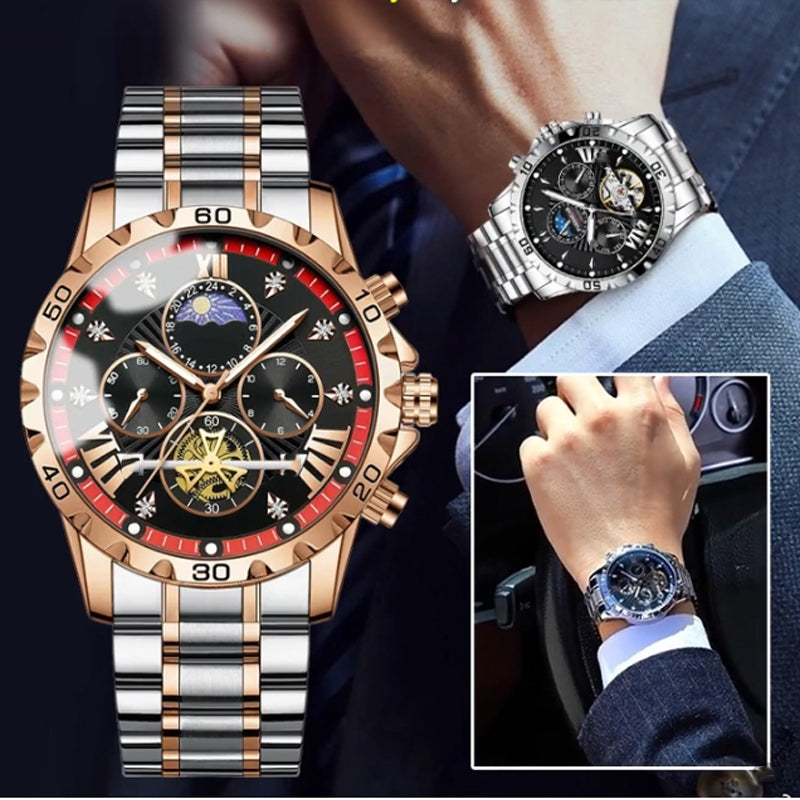 Men's Luminous Waterproof Flywheel Quartz Watch🔥Letzter Tag mit 50 % Rabatt🔥