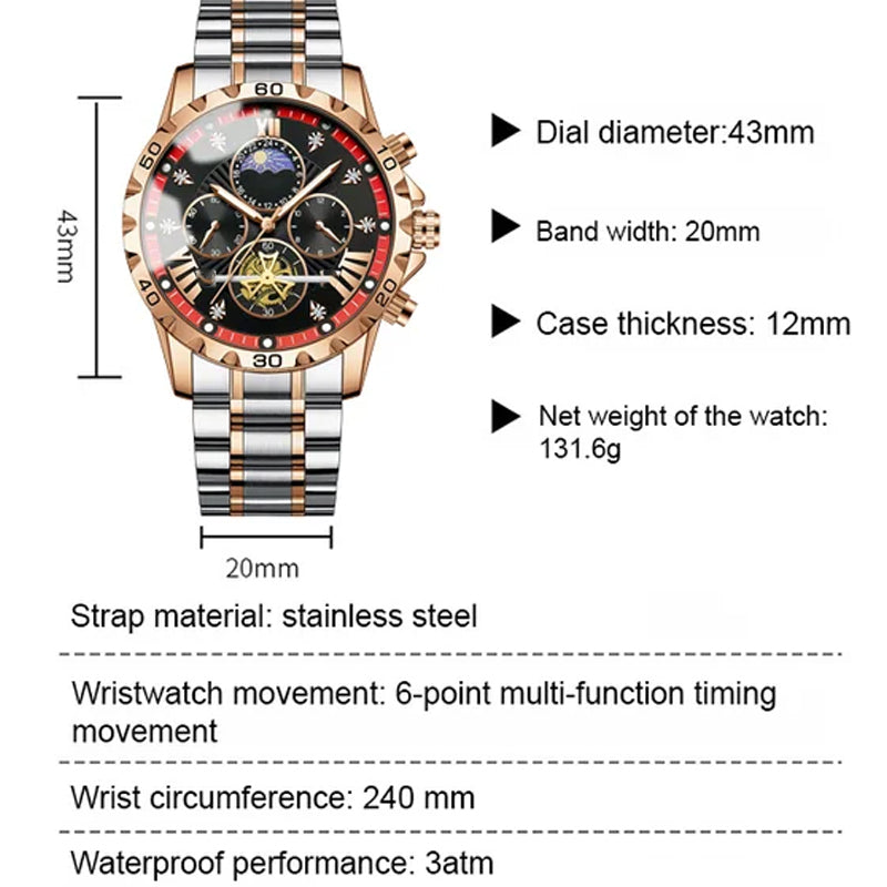 Men's Luminous Waterproof Flywheel Quartz Watch🔥Letzter Tag mit 50 % Rabatt🔥