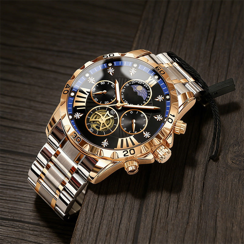 Men's Luminous Waterproof Flywheel Quartz Watch🔥Letzter Tag mit 50 % Rabatt🔥