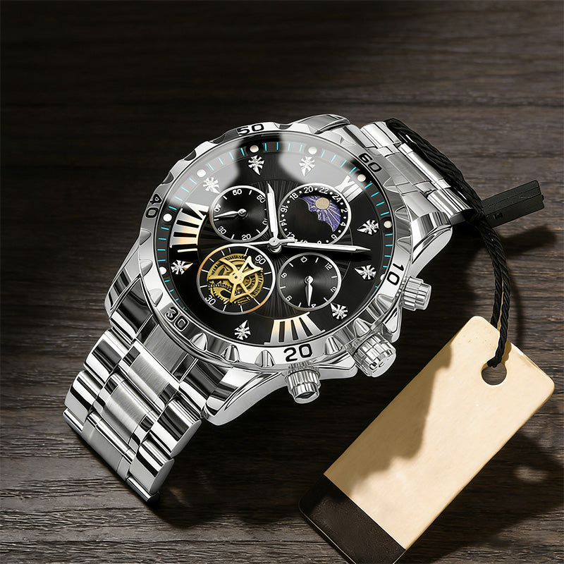 Men's Luminous Waterproof Flywheel Quartz Watch🔥Letzter Tag mit 50 % Rabatt🔥