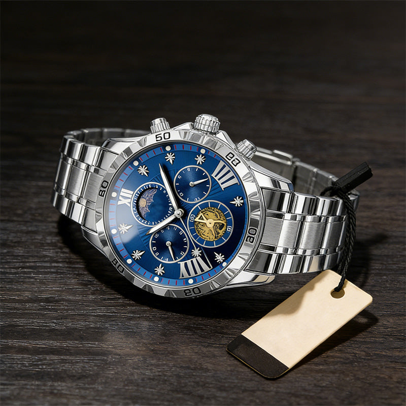 Men's Luminous Waterproof Flywheel Quartz Watch🔥Letzter Tag mit 50 % Rabatt🔥