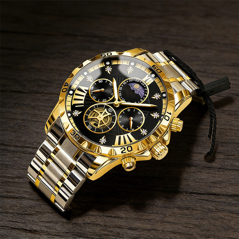 Men's Luminous Waterproof Flywheel Quartz Watch🔥Letzter Tag mit 50 % Rabatt🔥