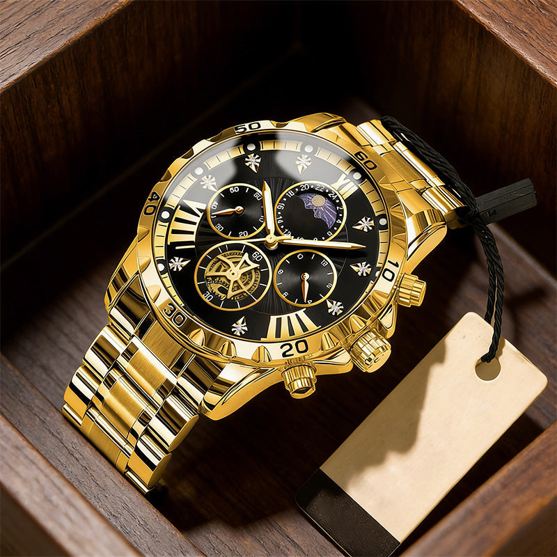 Men's Luminous Waterproof Flywheel Quartz Watch🔥Letzter Tag mit 50 % Rabatt🔥