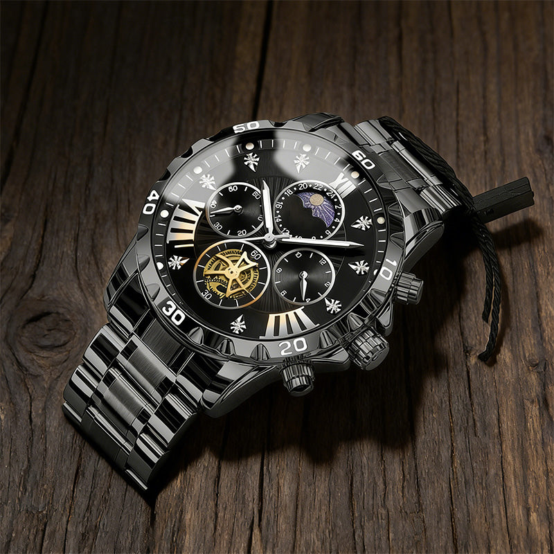Men's Luminous Waterproof Flywheel Quartz Watch🔥Letzter Tag mit 50 % Rabatt🔥