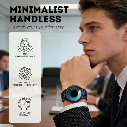 ⌚ Minimalistische Quarz-Herrenuhr OHNE ZEIGER – Futuristisches Design & Alltagstauglichkeit! ✨
