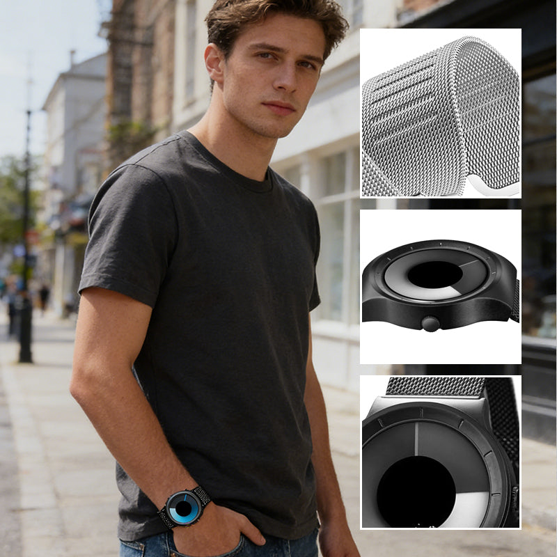 ⌚ Minimalistische Quarz-Herrenuhr OHNE ZEIGER – Futuristisches Design & Alltagstauglichkeit! ✨