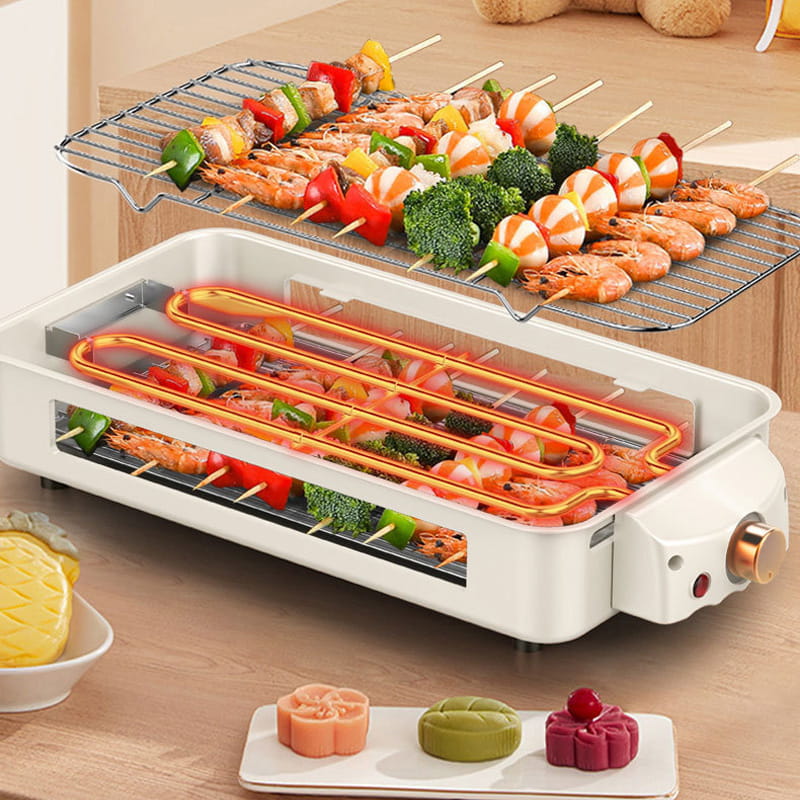 📢📢50 % RABATT !🔥🔥Large Capacity Detachable Multi-Function Smokeless Electric Grill