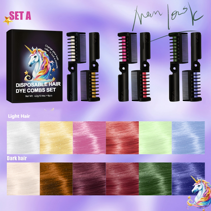 ⌛ Nur noch 3 Tage – 50 % auf alles! ⏰6er-Set Einweg-Haarfärbekämme