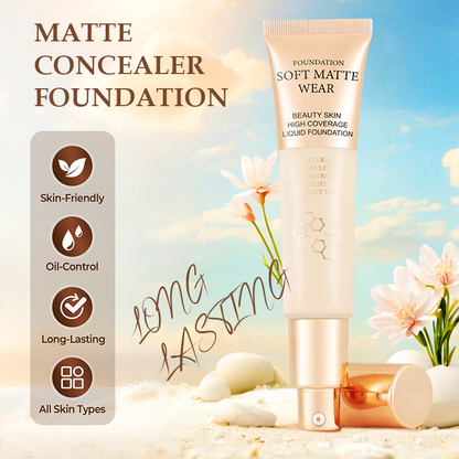 🔥 Kauf 2, erhalte 1 gratis! Geschenk: 09#🎁⏰ Langanhaltende, matte Concealer-Foundation | Hält auch bei Hitze & Feuchtigkeit stand – verdeckt Unreinheiten und verblasst nicht!✨✨