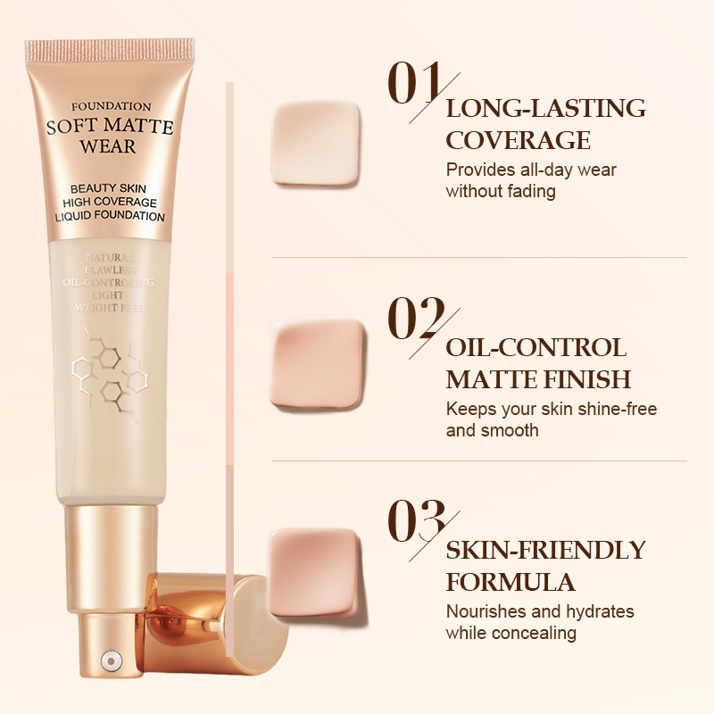 🔥 Kauf 2, erhalte 1 gratis! Geschenk: 09#🎁⏰ Langanhaltende, matte Concealer-Foundation | Hält auch bei Hitze & Feuchtigkeit stand – verdeckt Unreinheiten und verblasst nicht!✨✨