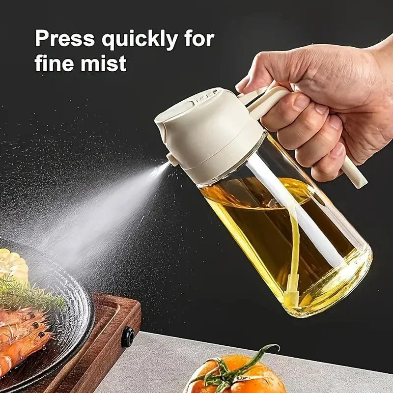 🍾🍾Unverzichtbar für jeden Haushalt✨💕2-in-1-Sprühflasche und Ölspender aus Glas