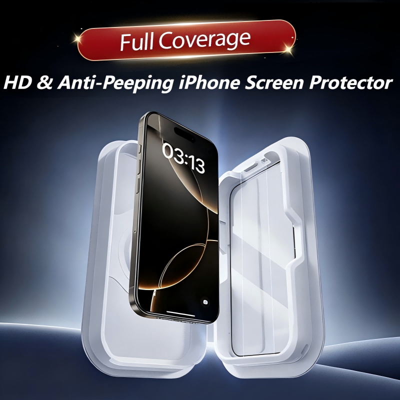 📢📢kauf 1 bekomm 1 gratis⏰ Vollflächiger HD- und Anti-Späh-Displayschutz für iPhone📱