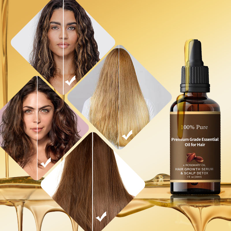 🌟Verzichte auf Shampoos! Dieses Premium-Haaröl ist Haarmaske, Serum und Haarwuchsserum in einem. 💦