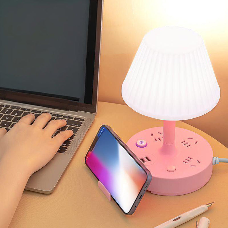 💡💡Tischleuchte mit USB-Anschluss und Steckdose✨✨