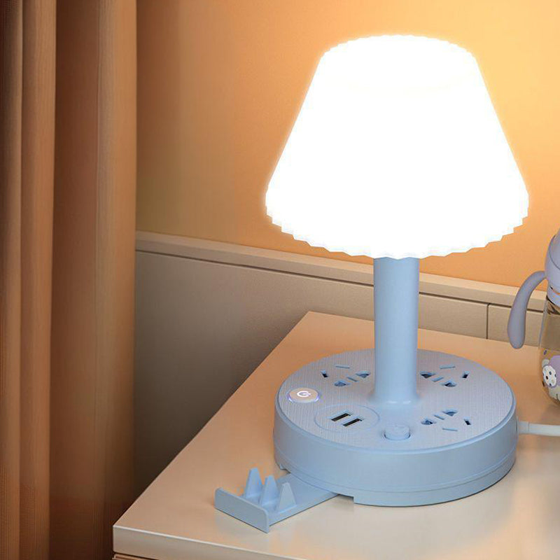 💡💡Tischleuchte mit USB-Anschluss und Steckdose✨✨