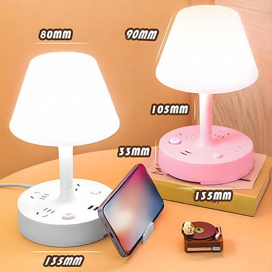 💡💡Tischleuchte mit USB-Anschluss und Steckdose✨✨