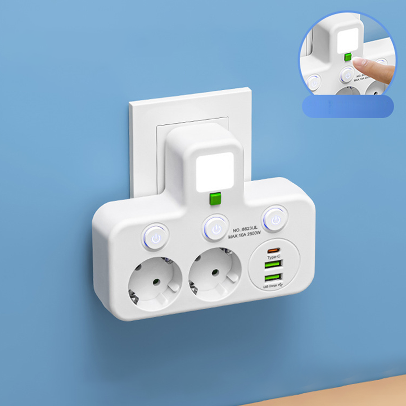 🎉 Neujahrsgeschenk – 50% RABATT!🔌 Intelligente Steckdosenleiste mit USB &amp; Nachtlicht – Vielseitig &amp; Sicher!