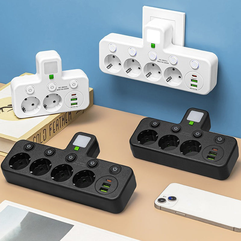 🎉 Neujahrsgeschenk – 50% RABATT!🔌 Intelligente Steckdosenleiste mit USB &amp; Nachtlicht – Vielseitig &amp; Sicher!
