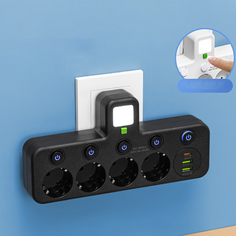 🎉 Neujahrsgeschenk – 50% RABATT!🔌 Intelligente Steckdosenleiste mit USB &amp; Nachtlicht – Vielseitig &amp; Sicher!